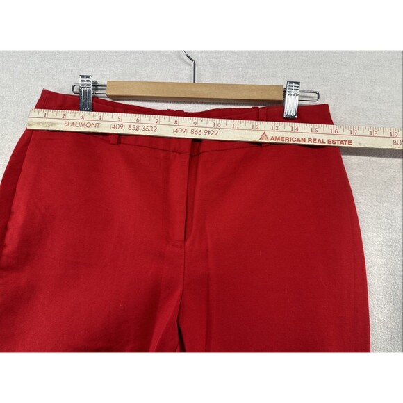 Liz Claiborne Career Audra Classic Cabaret Red Straight Leg Pants Size 14 NWT - Picture 4 of 9